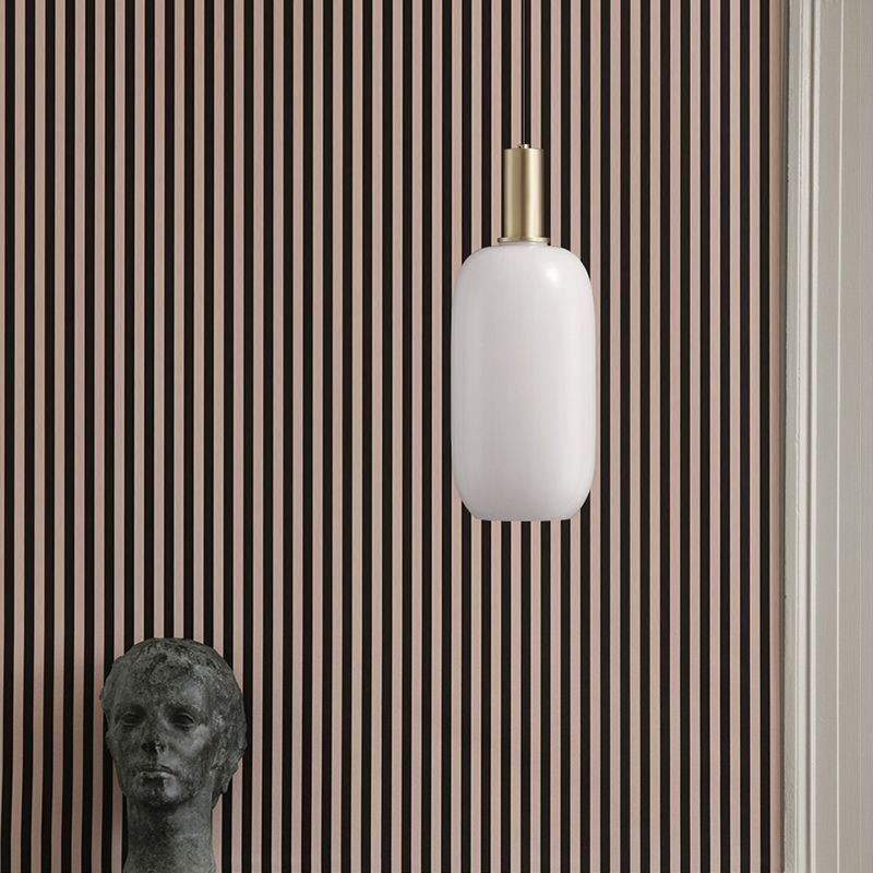 Lampada a sospensione in vetro e ottone, moderna, attacco E26/E27, cavo 160 cm