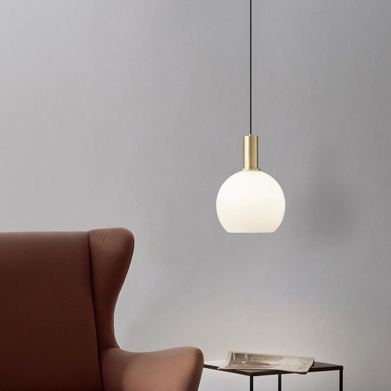 Lampada a sospensione in vetro e ottone, moderna, attacco E26/E27, cavo 160 cm