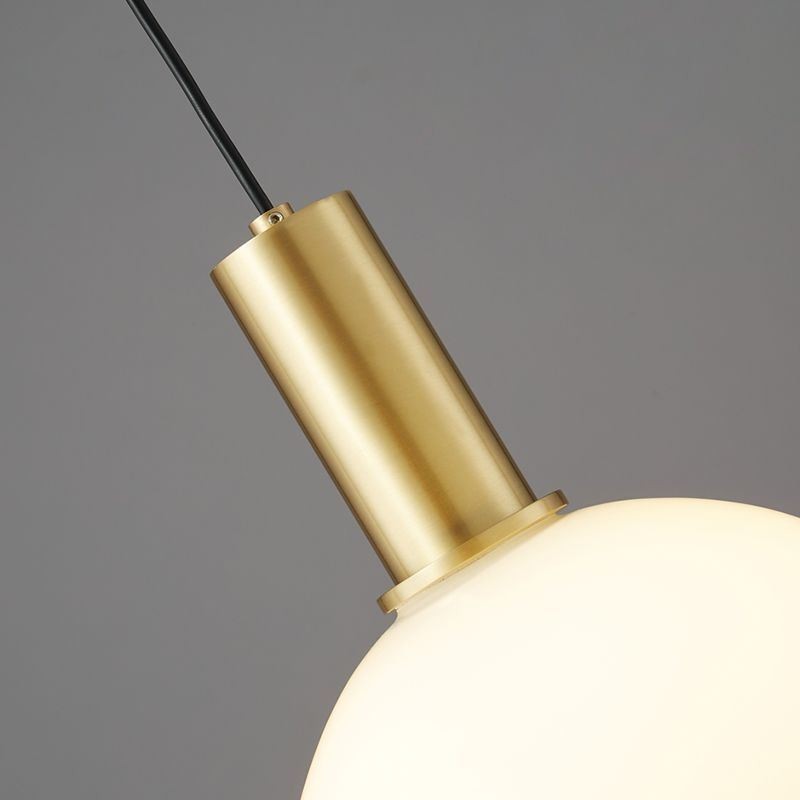 Lampada a sospensione in vetro e ottone, moderna, attacco E26/E27, cavo 160 cm