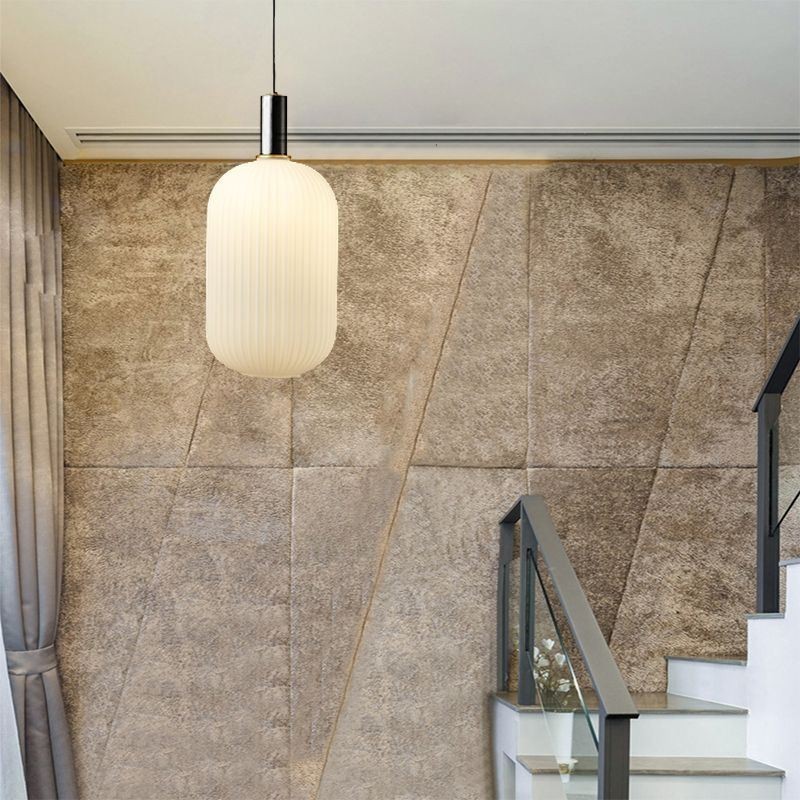 Lampada a sospensione moderna semplice in vetro e ottone E26/E27