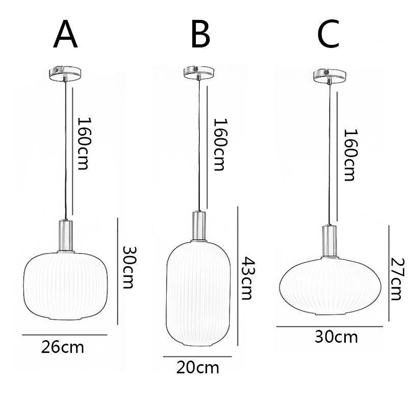 Lampada a sospensione moderna semplice in vetro e ottone E26/E27