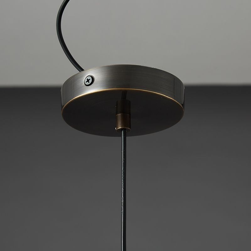 Lampada a sospensione moderna semplice in vetro e ottone E26/E27