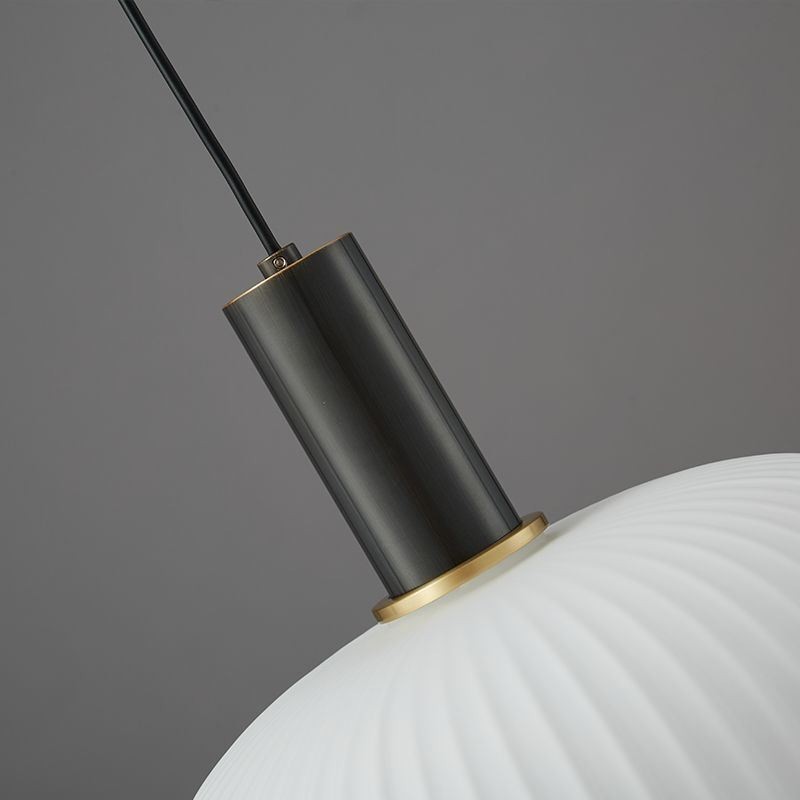 Lampada a sospensione moderna semplice in vetro e ottone E26/E27