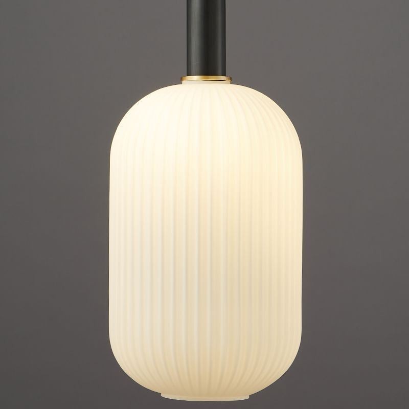 Lampada a sospensione moderna semplice in vetro e ottone E26/E27
