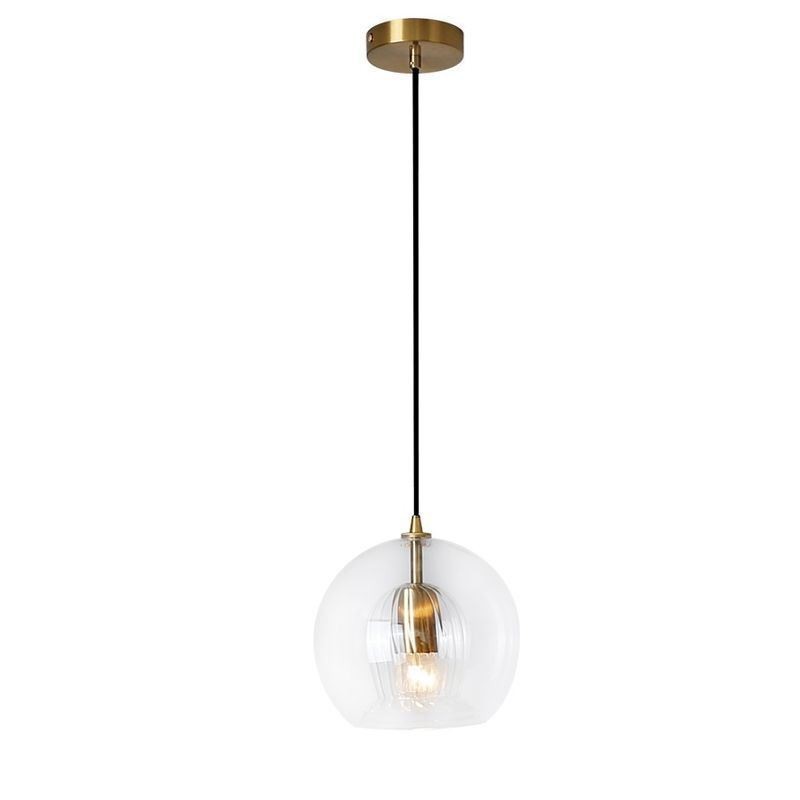 Lampada a sospensione moderna in vetro con paralume singolo