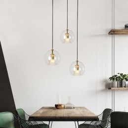 Lampada a sospensione moderna in vetro con paralume singolo