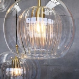 Lampada a sospensione moderna in vetro con paralume singolo