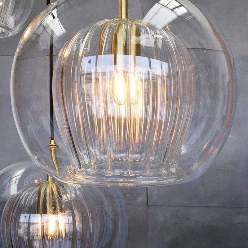 Lampada a sospensione moderna in vetro con paralume singolo