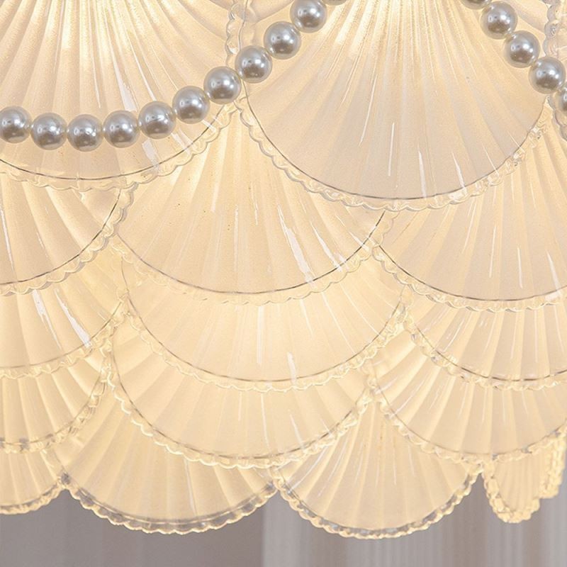 Lampada a sospensione in vetro a forma di conchiglia, stile europeo, 6/9 luci, E12/E14
