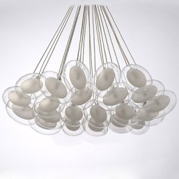Lampadario moderno contemporaneo 22 luci G4 cromo