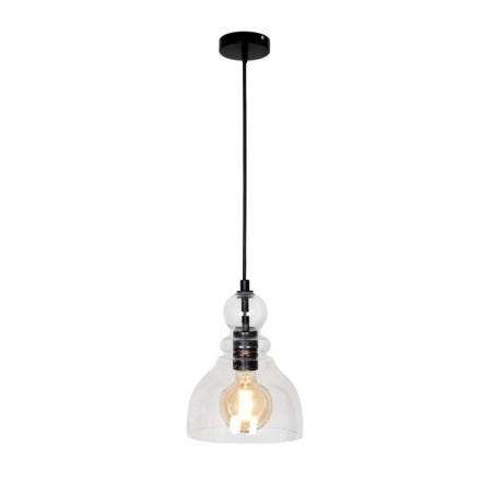 Lampada a sospensione in ferro e vetro 17x23 cm E26/E27