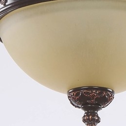 33 Plafoniera a filo classica europea rurale retrò con 3 luci E26/E27