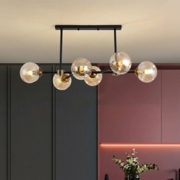 Lampada da soffitto moderna in vetro a 6 luci Magic Bean