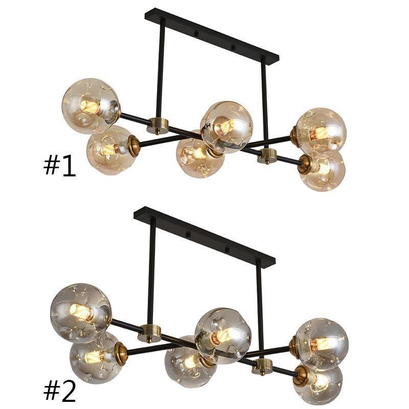 Lampada da soffitto moderna in vetro a 6 luci Magic Bean