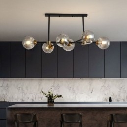 Lampada da soffitto moderna in vetro a 6 luci Magic Bean