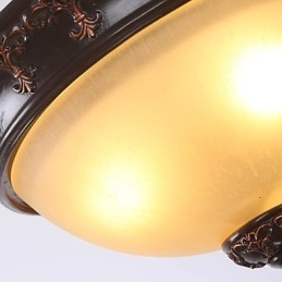 33 Plafoniera a filo classica europea rurale retrò con 3 luci E26/E27