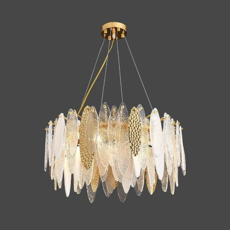Lampada a sospensione in vetro moderna 4 luci E12/E14 40x30 cm