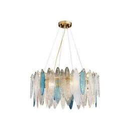 Lampada a sospensione in vetro moderna 4 luci E12/E14 40x30 cm