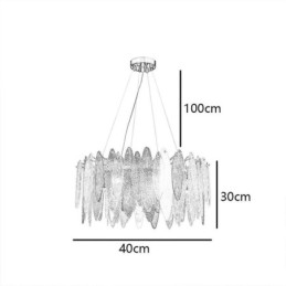 Lampada a sospensione in vetro moderna 4 luci E12/E14 40x30 cm