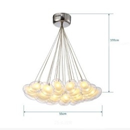Lampadario moderno contemporaneo 22 luci G4 cromo