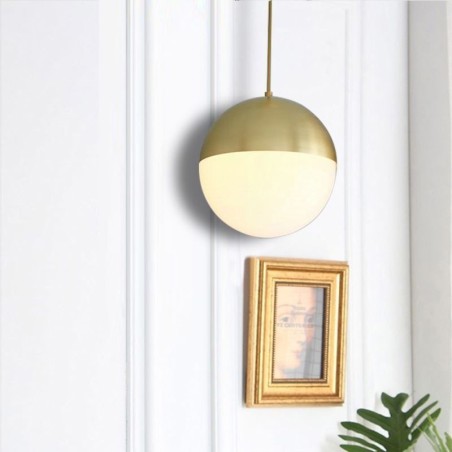 Lampada a sospensione moderna in vetro a sfera, 1 o 3 luci, E26/E27