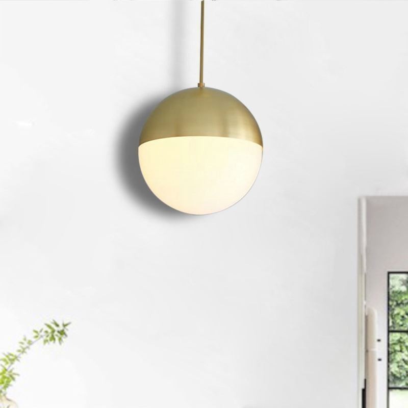 Lampada a sospensione moderna in vetro a sfera, 1 o 3 luci, E26/E27