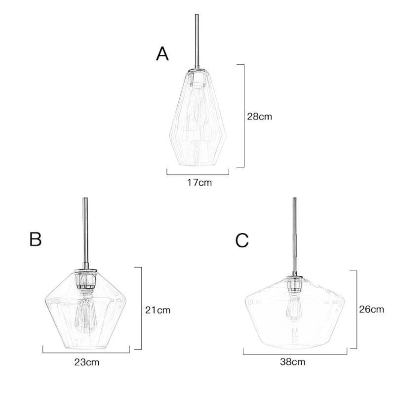 Lampada a sospensione moderna in vetro semplice