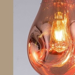 Lampada a sospensione in vetro effetto bolle di sapone, 23×23×29 cm, cavo regolabile 100 cm