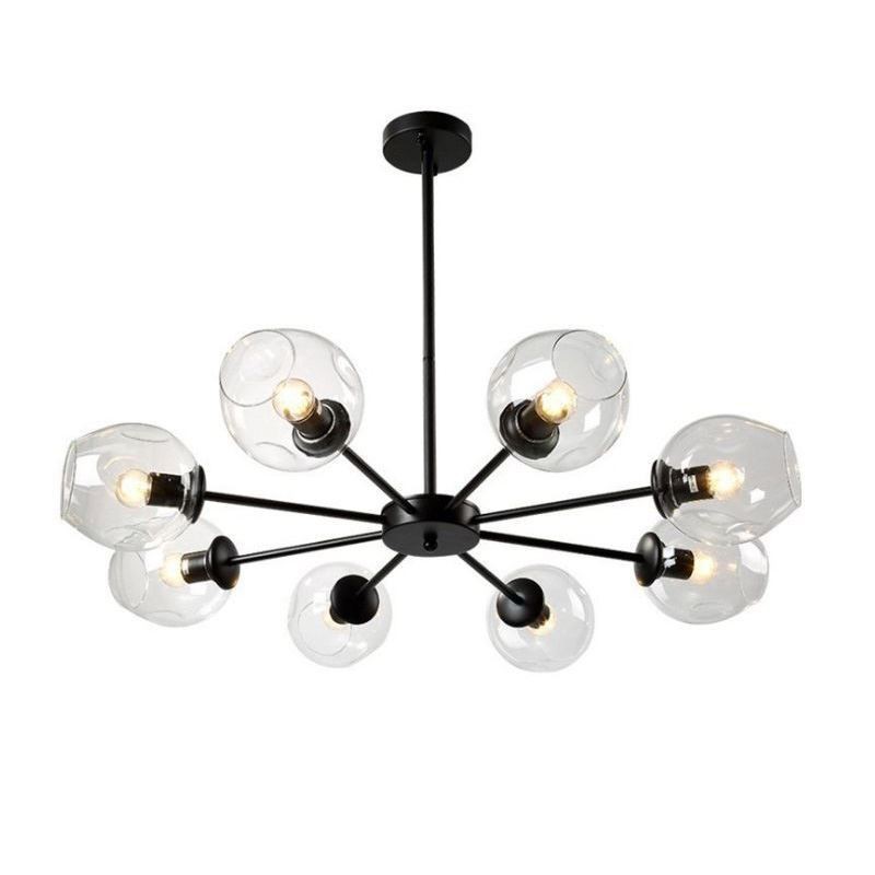Lampada a sospensione nordica in vetro a forma di fagiolo, 6/8/10/12 luci