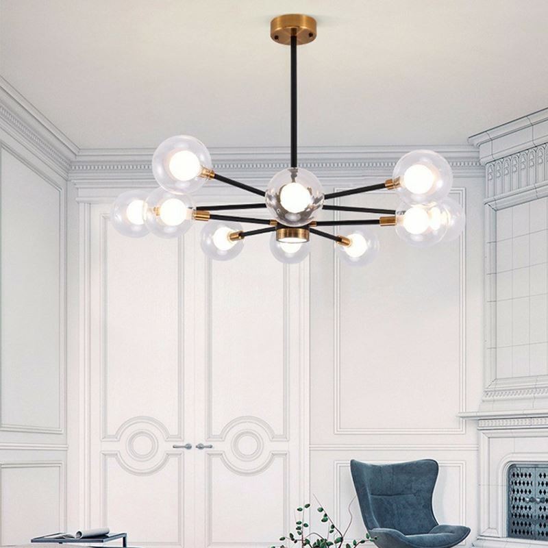Lampada a sospensione nordica in vetro bianco latte rotondo