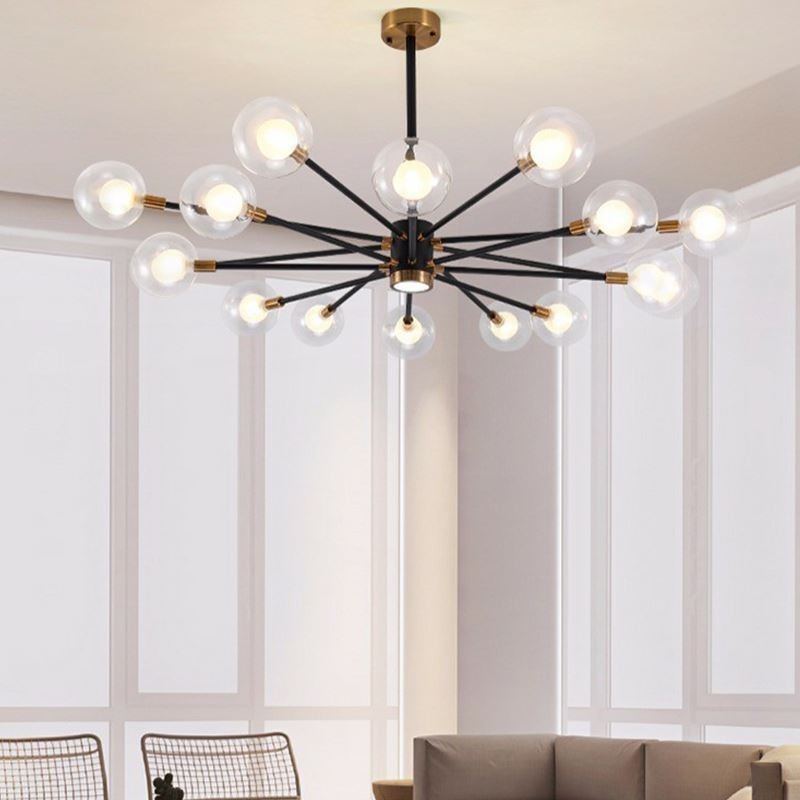 Lampada a sospensione nordica in vetro bianco latte rotondo