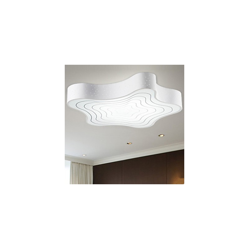 Plafoniera a filo moderna contemporanea in metallo e acrilico bianco 43 cm LED