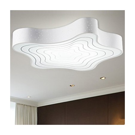 Plafoniera a filo moderna contemporanea in metallo e acrilico bianco 43 cm LED