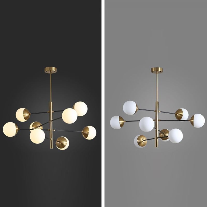 Lampada a sospensione in vetro nordico a forma di fagiolo, 6/8 luci E26/E27