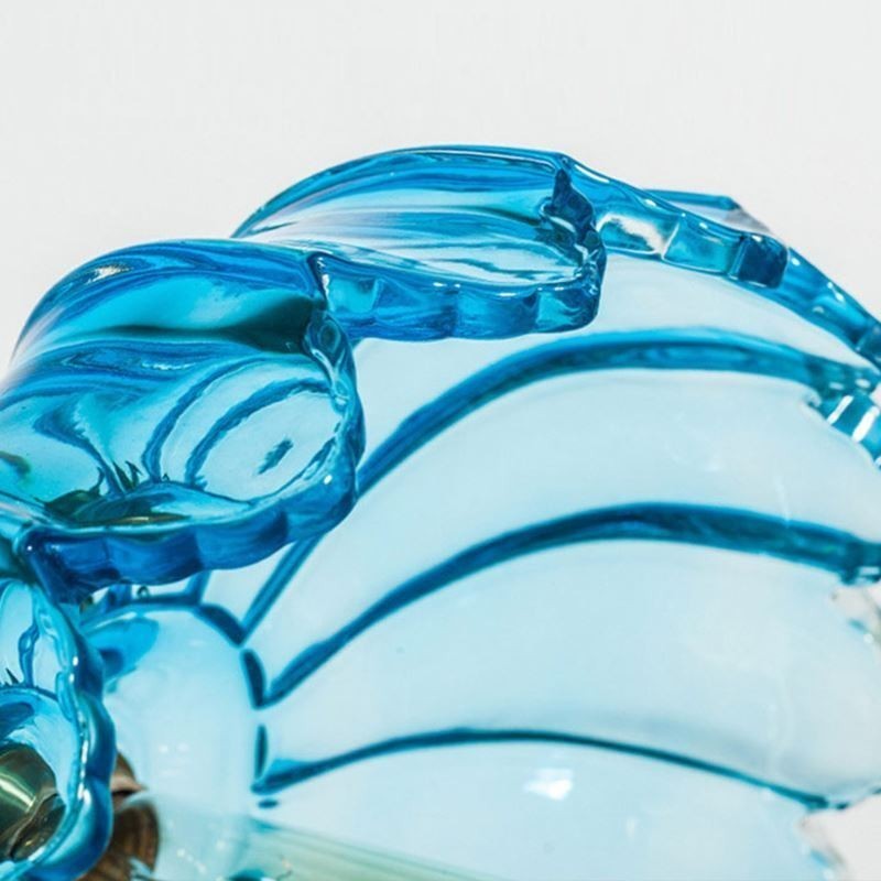 Lampada a sospensione retrò moderna in vetro a forma di fiore con interruttore a torsione