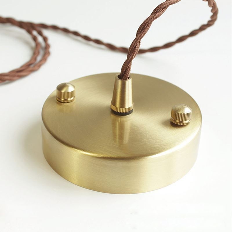 Lampada a sospensione rustica in vetro colorato con fissaggio in ottone