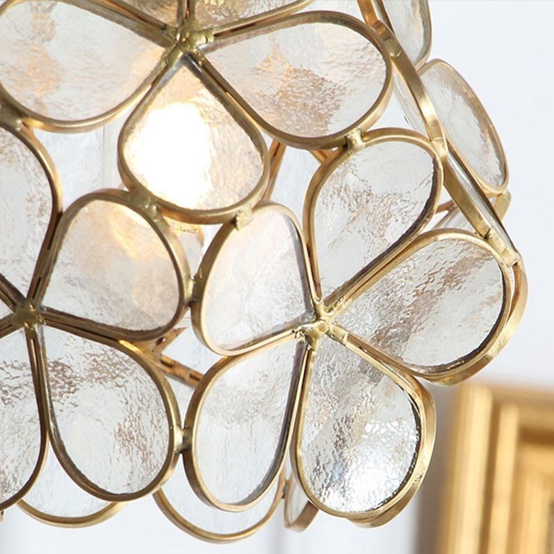 Lampada a sospensione in vetro a petalo, stile nordico, E26/E27, cavo 150 cm