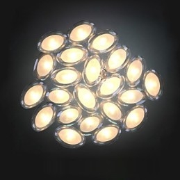 Lampadario moderno contemporaneo 22 luci G4 cromo