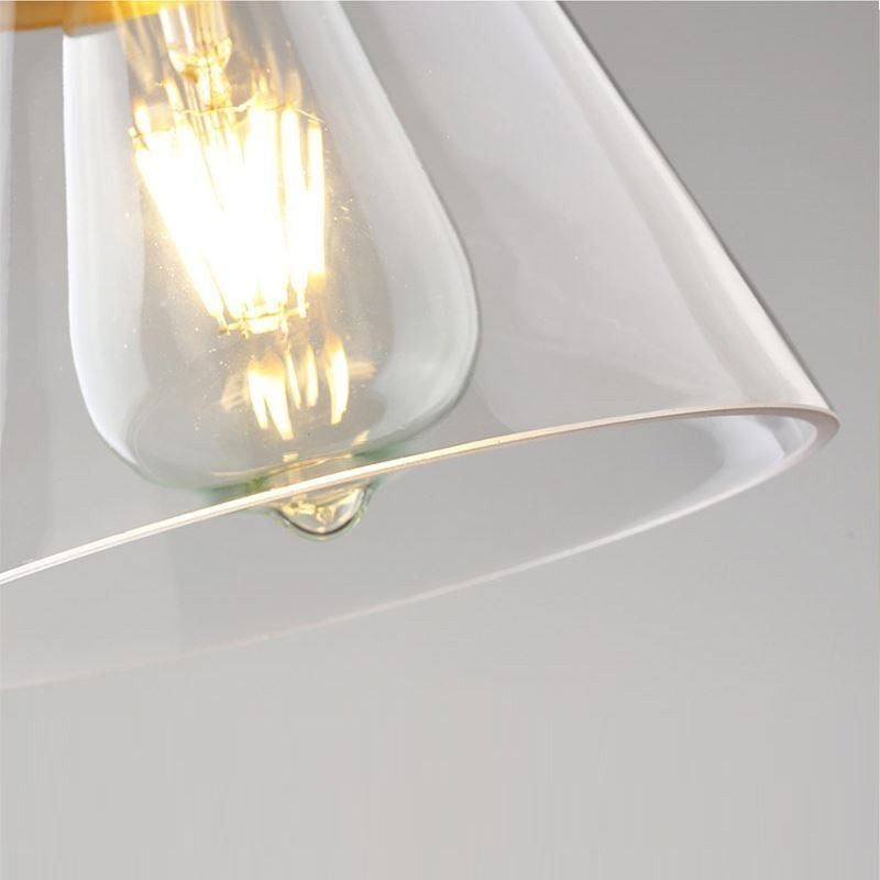 Lampada a sospensione nordica retrò in vetro con supporto in ottone E26/E27