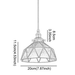 Lampada a sospensione geometrica in vetro colorato E26/E27 regolabile