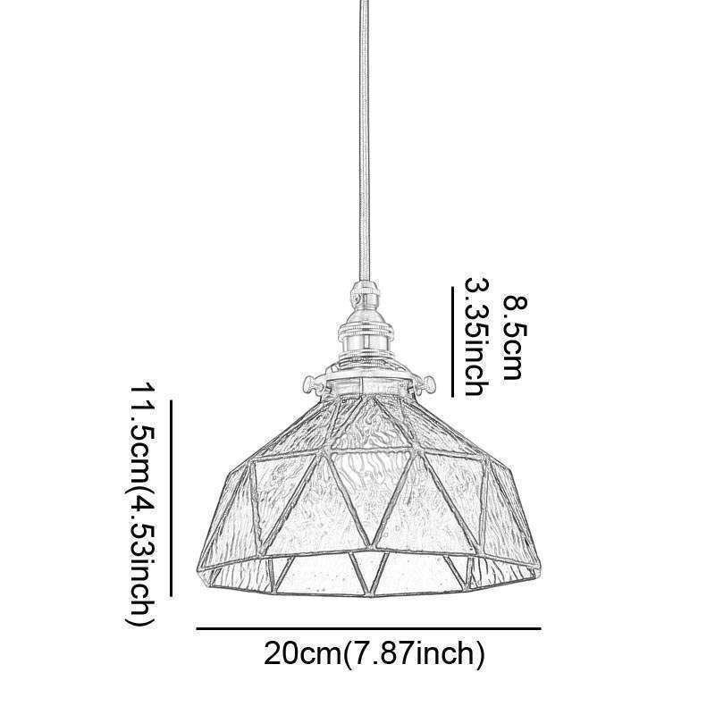 Lampada a sospensione geometrica in vetro colorato E26/E27 regolabile