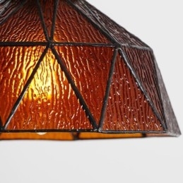 Lampada a sospensione geometrica in vetro colorato E26/E27 regolabile