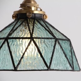 Lampada a sospensione geometrica in vetro colorato E26/E27 regolabile