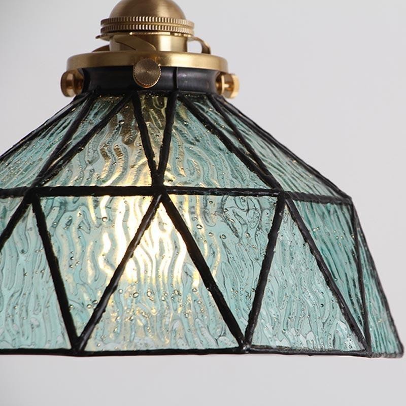 Lampada a sospensione geometrica in vetro colorato E26/E27 regolabile