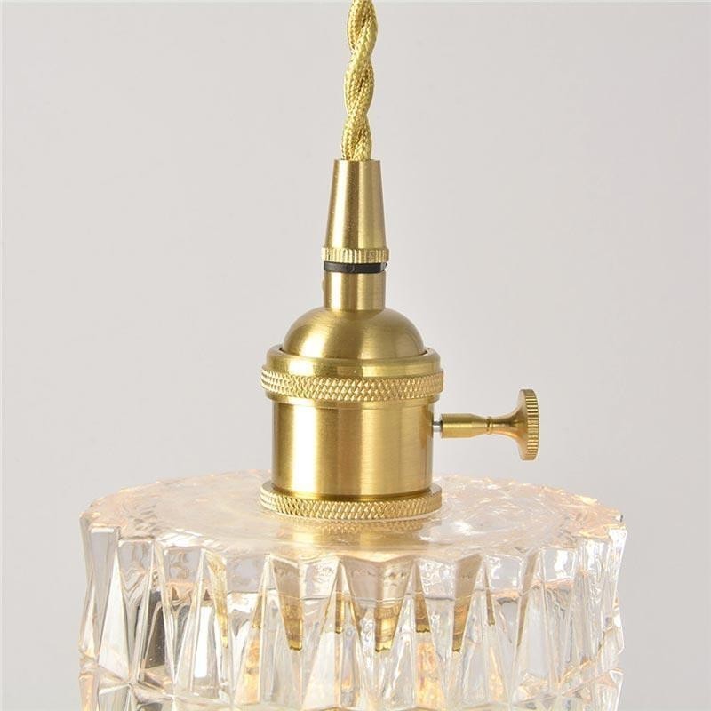 Lampada a sospensione in vetro rigato Jelly Jar Light