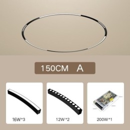 Faretto da binario magnetico circolare da incasso 150 cm