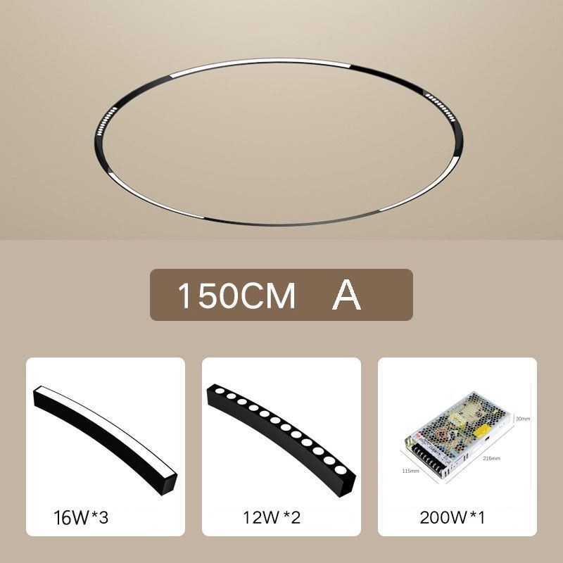 Faretto da binario magnetico circolare da incasso 150 cm