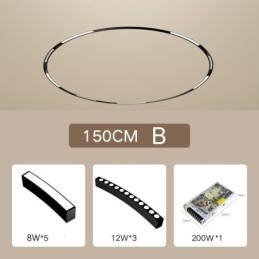 Faretto da binario magnetico circolare da incasso 150 cm