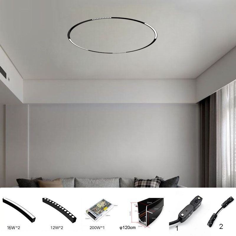Faretto da binario magnetico da incasso circolare 120 cm