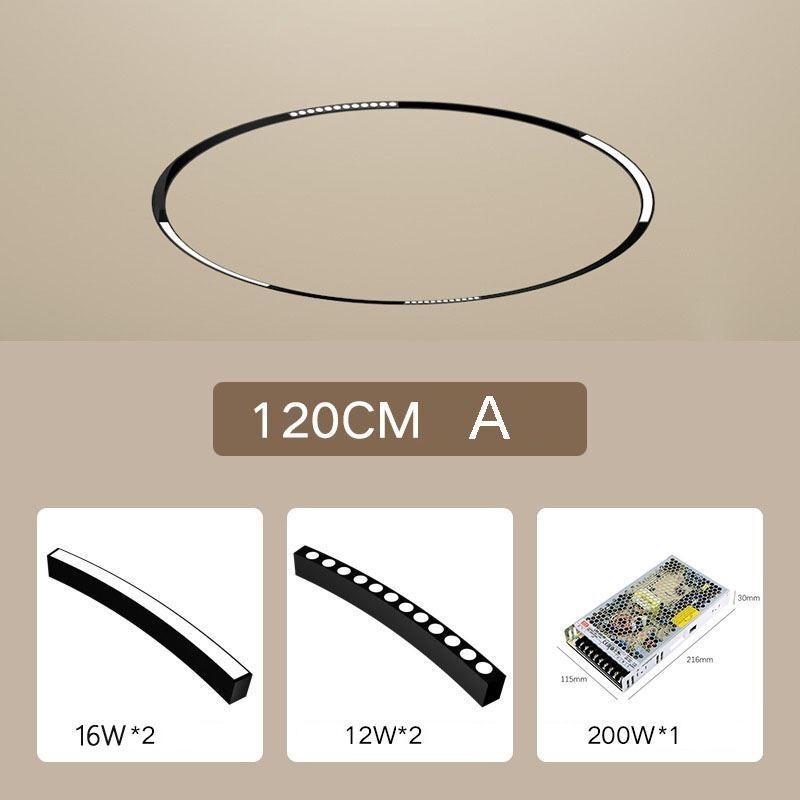 Faretto da binario magnetico da incasso circolare 120 cm